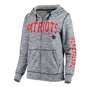 NFL New England Patriots Full-Zip Hoodie Space Dye Size XL